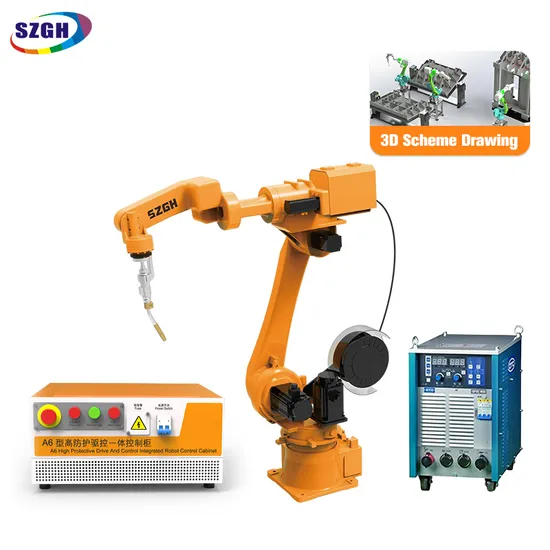 New 2022 Soldador TIG MIG Industrial Kuka Robot Arm 6 Axis Welding Robot Arm Fanuc Welding Robot with Servo Motor Driver 